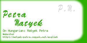 petra matyek business card